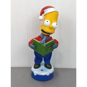 Gemmy Non-Working Vintage 2002 Bart Simpson Decorative Christmas Carol